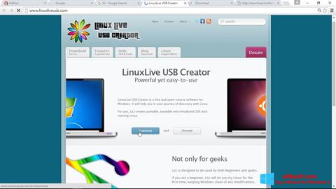 Скріншот LinuxLive USB Creator для Windows 8
