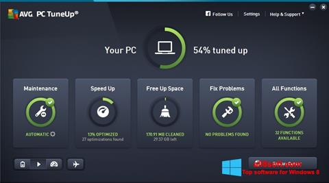 Скріншот AVG PC Tuneup для Windows 8