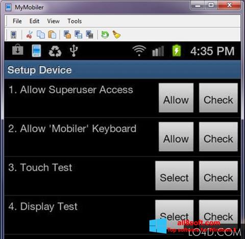 Скріншот MyMobiler для Windows 8