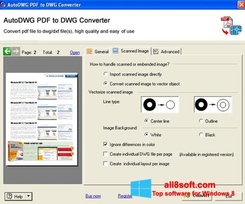 Скріншот PDF to DWG Converter для Windows 8