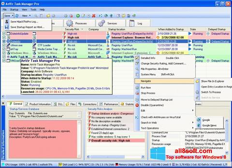 Скріншот AnVir Task Manager для Windows 8
