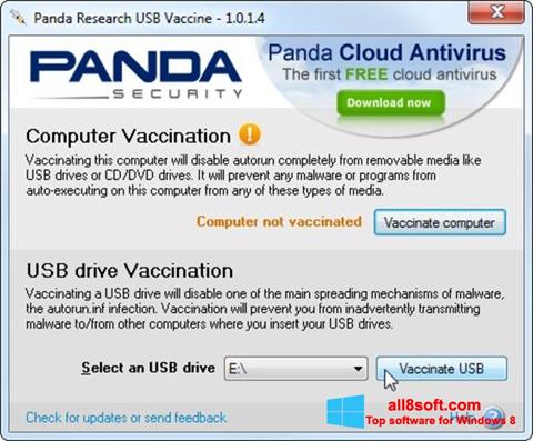 Скріншот Panda USB Vaccine для Windows 8