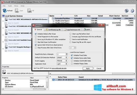 Скріншот Active KillDisk для Windows 8