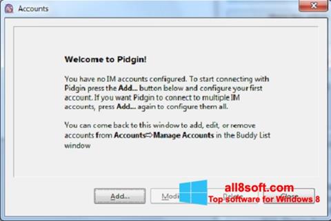 Скріншот Pidgin для Windows 8