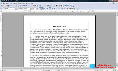 Скріншот OpenOffice для Windows 8