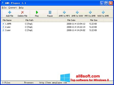 Скріншот AMR Player для Windows 8