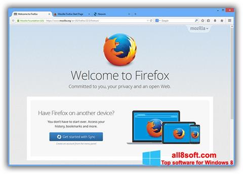 Скріншот Mozilla Firefox Offline Installer для Windows 8