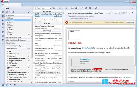 Скріншот Opera Mail для Windows 8
