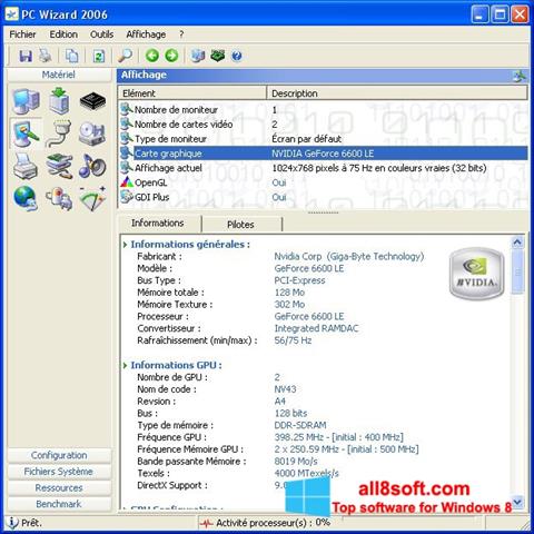 Скріншот PC Wizard для Windows 8