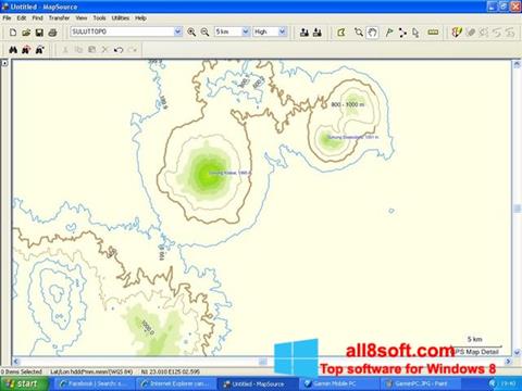 Скріншот MapSource для Windows 8