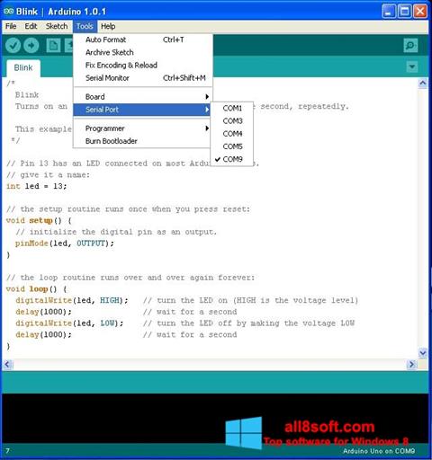 Скріншот Arduino для Windows 8