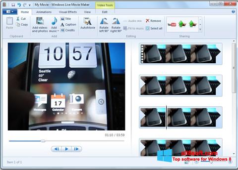 Скріншот Windows Live Movie Maker для Windows 8