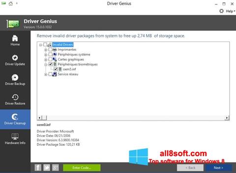 Скріншот Driver Genius для Windows 8