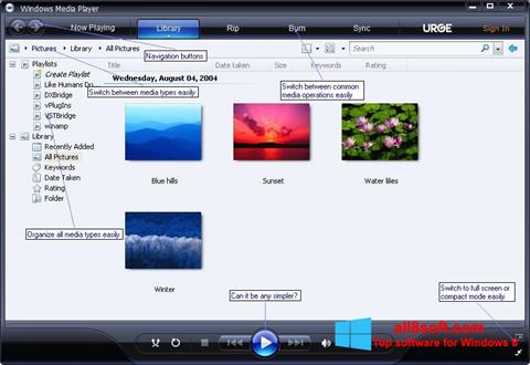 Скріншот Media Player для Windows 8