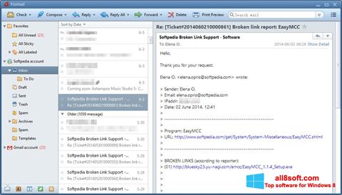 Скріншот FoxMail для Windows 8