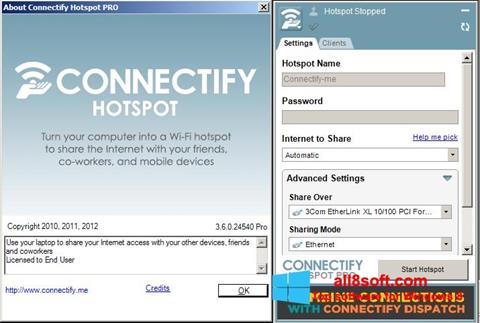 Скріншот Connectify Hotspot PRO для Windows 8