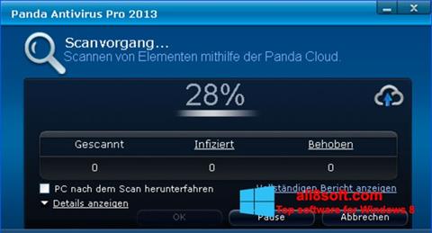 Скріншот Panda Antivirus Pro для Windows 8