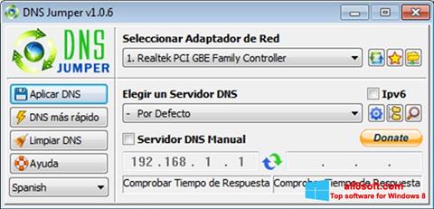 Скріншот DNS Jumper для Windows 8