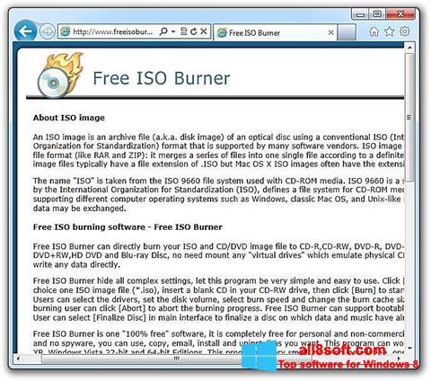Скріншот ISO Burner для Windows 8