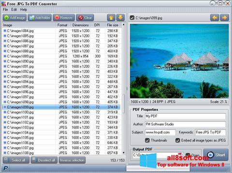 Скріншот Image To PDF Converter для Windows 8