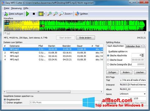 Скріншот MP3 Cutter для Windows 8