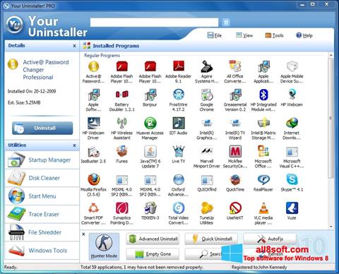 Скріншот Your Uninstaller для Windows 8