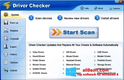 Скріншот Driver Checker для Windows 8