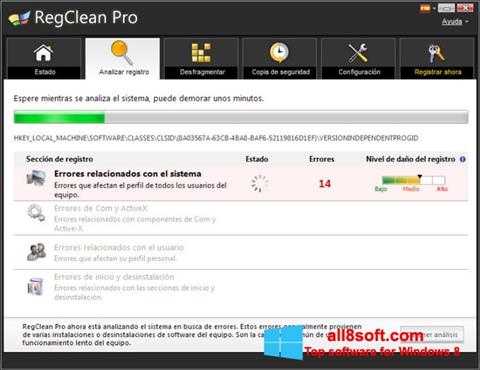Скріншот RegClean Pro для Windows 8