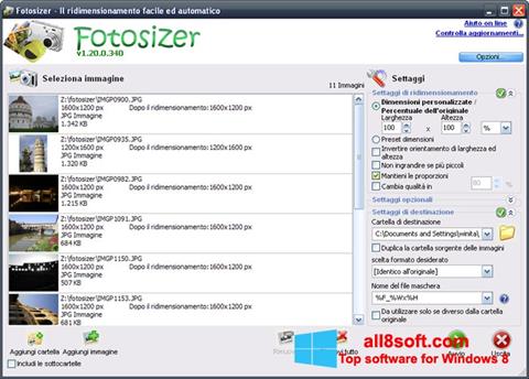 Скріншот Fotosizer для Windows 8