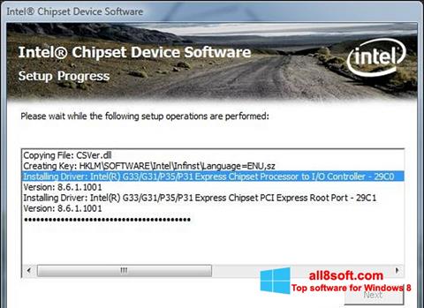 Скріншот Intel Chipset Device Software для Windows 8