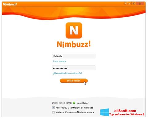 Скріншот Nimbuzz для Windows 8