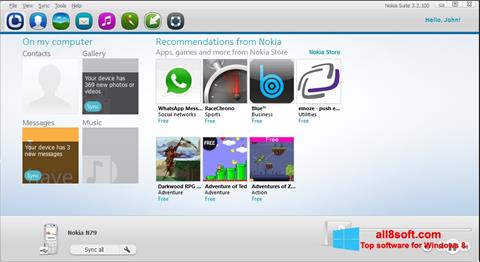 Скріншот Nokia PC Suite для Windows 8