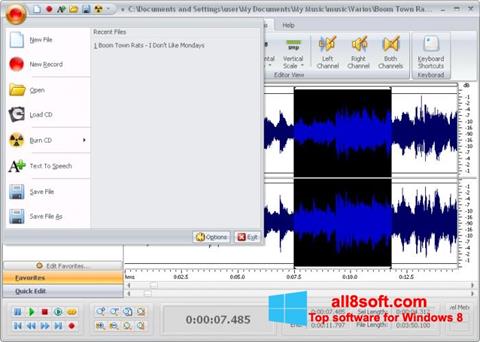 Скріншот Free Audio Editor для Windows 8