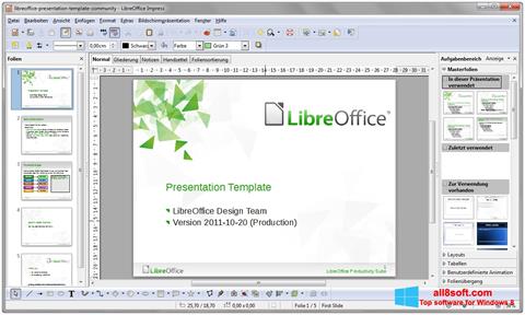 Скріншот LibreOffice для Windows 8