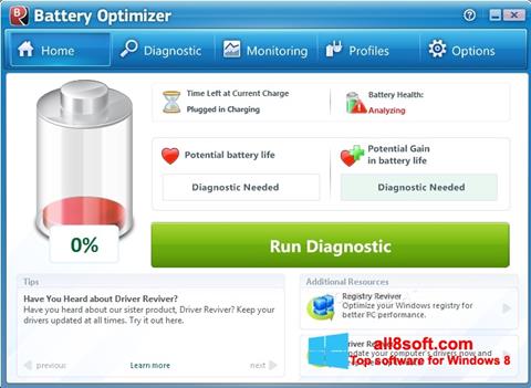 Скріншот Battery Optimizer для Windows 8