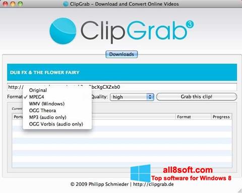 Скріншот ClipGrab для Windows 8