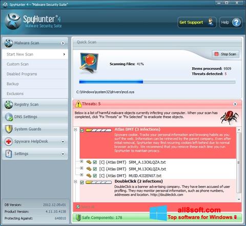 Скріншот SpyHunter для Windows 8