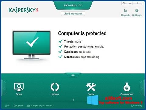 Скріншот Kaspersky AntiVirus для Windows 8