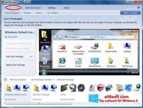 Скріншот IconPackager для Windows 8