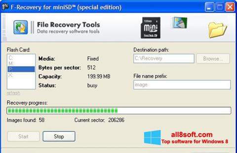 Скріншот F-Recovery SD для Windows 8