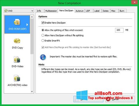 Скріншот Nero Image Drive для Windows 8