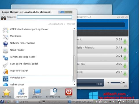 Скріншот VkAudioSaver для Windows 8