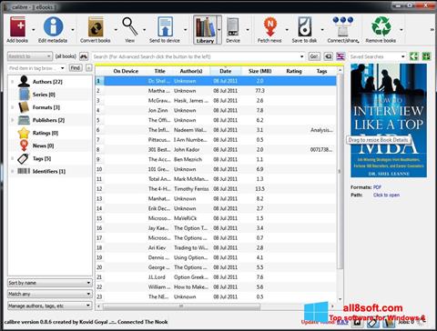 Скріншот Calibre для Windows 8