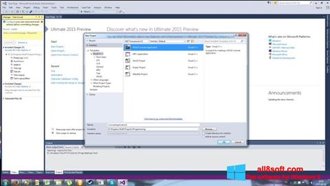 Скріншот Microsoft Visual Basic для Windows 8