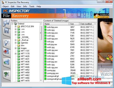 Скріншот PC Inspector File Recovery для Windows 8