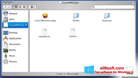 Скріншот Cisco VPN Client для Windows 8