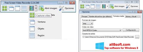 Скріншот Free Screen Video Recorder для Windows 8