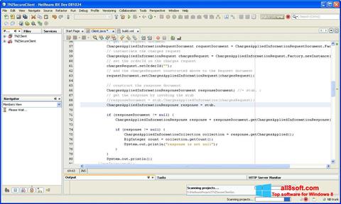 Скріншот NetBeans для Windows 8