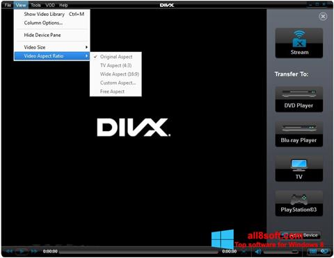 Скріншот DivX Player для Windows 8