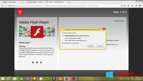Скріншот Adobe Flash Player для Windows 8